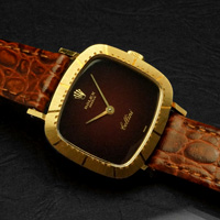 ロレックス チェリーニ ワインレッドダイアル 手巻き 18K デッドストック レディースアンティークウオッチ