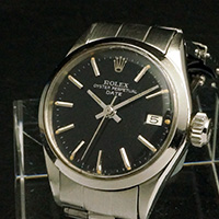 ロレックス オイスターパーペチュアルデイト レディース 黒文字盤 Ref.6516