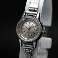 オメガ デ・ビル シルバーダイアル 手巻き プリズム風防 レディースアンティークウオッチ