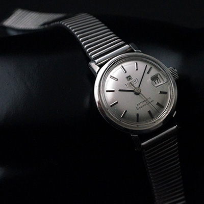 ティソ シースター セブン デイト オートマチック シルバーダイアル レディースアンティークウオッチ 02