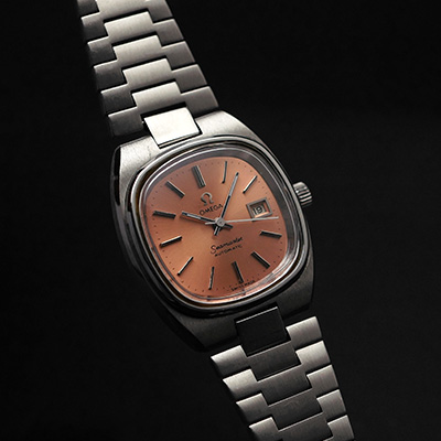 オメガ シーマスター ピンクダイアル オートマチック レディースアンティークウオッチ