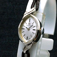 オメガ 14KWG アーモンドケース アンティーク 手巻き レディースウオッチ