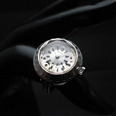 セイコー リングウオッチ シルバー カット風防 レディースアンティークウオッチ