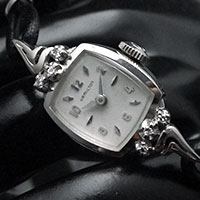 ハミルトン 10KWGケース トノーシェイプ アンティーク 手巻き レディースウオッチ