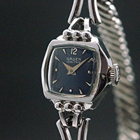 グリュエン パープルダイアル レディースアンティークウオッチ デッドストック