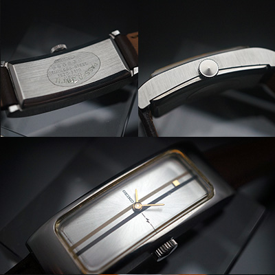 セイコー 手巻き レクタングルケース シルバーダイアル 良品 アンティークウオッチ 03