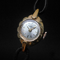 クリントン タイニーケース シルバーダイアル レディースアンティークウオッチ