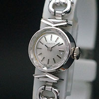 ティソ シルバーダイアル クリスタル風防 レディースアンティークウオッチ 良品